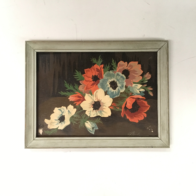 ARTWORK, Still Life (Small) - Blue White Orange Flowers